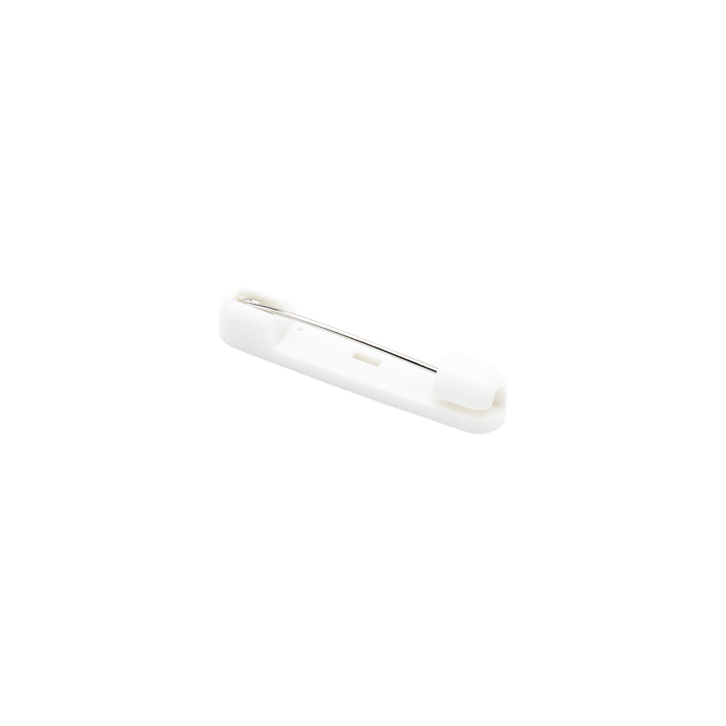[909-PP] 1.5'' White Plastic Bar Pin (100/Pack)