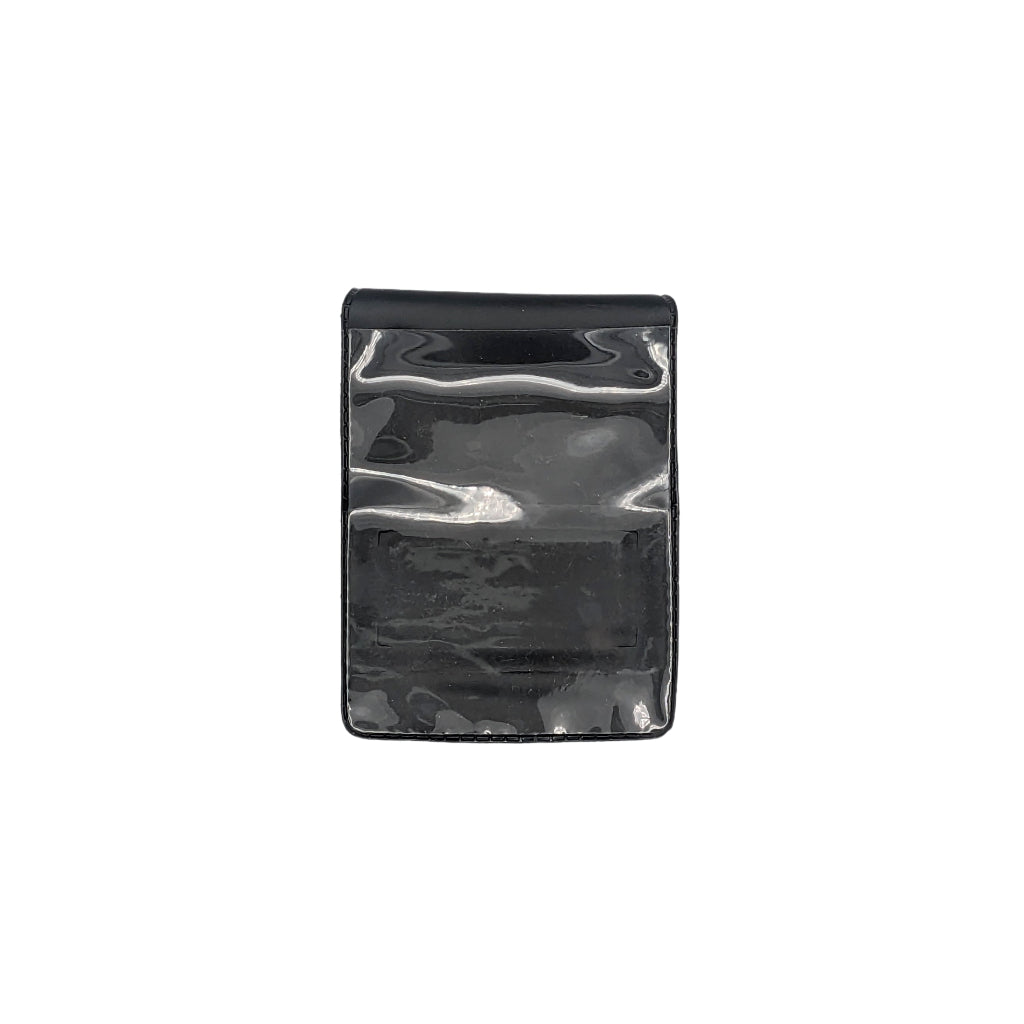 [BH-600VL] 2-11/16 x 3-1/2'' (68 x 89mm) Large Vertical Magnetic Black Vinyl Holder with Flap (25/Pack)