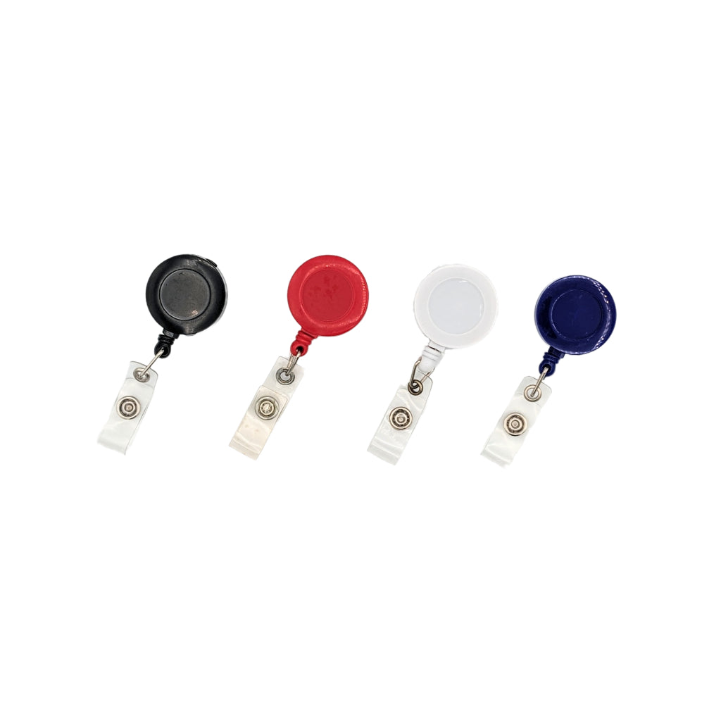 [BR] Round Retractable Badge Reel with Vinyl Strap (25/Pack)