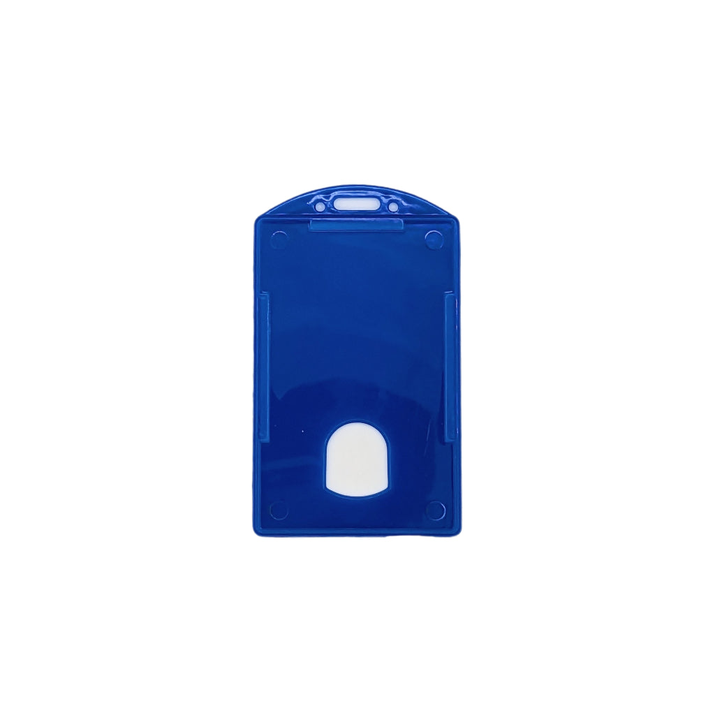 [HPBH-OFV] 2-1/8 x 3-3/8'' (54 x 85mm) Color Open-Face Vertical Rigid Plastic Holder with Slot & Chain Holes (50/Pack)